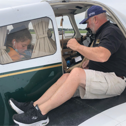 passenger in cockpit